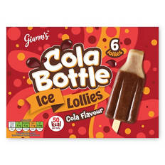 Cola Bottle Ice Lollies 6 Pack
