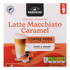 Signature Blend Latte Macchiato Caramel Coffee Pods 8 Pack