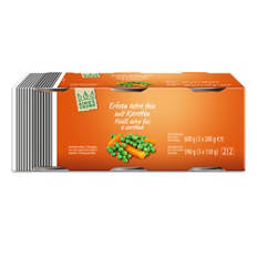 Mini pack de légumes, petits pois et carottes