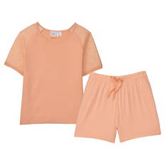 Damen Schlafanzug, Pfirsich, S 36/38