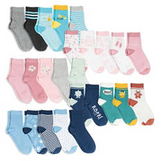 Calze per bambini, confezione da 5, fiori, 23/26