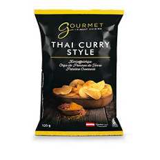 Chips, style de curry thaï