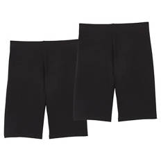 Damen Leggings 2er-Pack, Schwarz/Schwarz, S 36/38