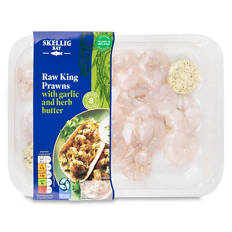 Raw King Prawns with Garlic & Herb Butter