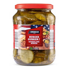 Uborkaszeletek, hamburger, 670 g