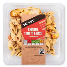 Chicken, Tomato & Basil Topped Pasta