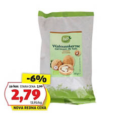 Bio mleti oreščki, oreh