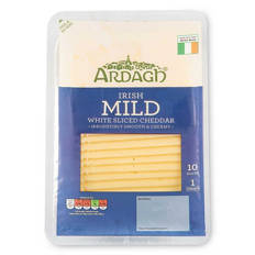 Irish Mild White Cheddar Cheese Slices 10 Pack