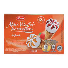 Mini coni, allo yogurt di fragole-albicocche