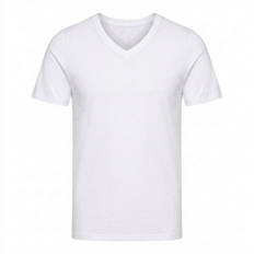 Herren T-Shirt, 2er-Pack, Weiß, V-Ausschnitt, M