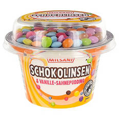 Sahnepudding Vanille mit Schokolinsen/Smarties 155 g