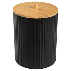 Bambus Waschbecken Accessoires, Box, Schwarz