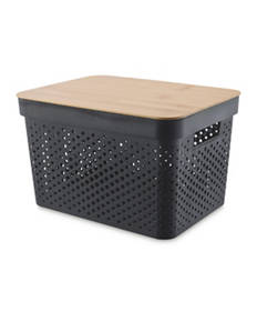 Basket with Bamboo Lid