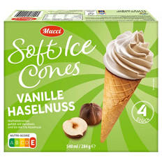 Soft Ice Cones 540 ml, Vanille-Haselnuss