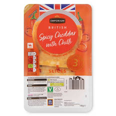 British Spicy Cheddar Cheese with Chilli 5 Slices