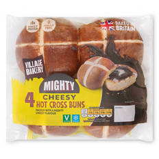 Mighty Cheesy Hot cross Buns
