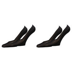 Damen Ballerina-Söckchen 2er-Pack, Schwarz, 35/38