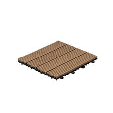 WPC Klickfliesen BAVARO Teak 3 m²
