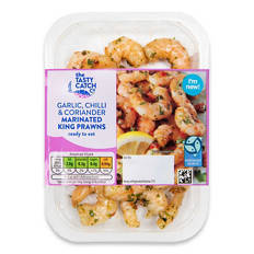 Ready to Eat Garlic, Chilli & Coriander Marinated King Prawns