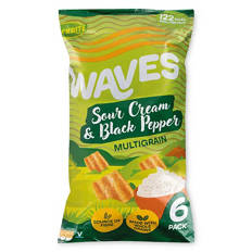 Sour Cream & Black Pepper Multigrain Waves 6 Pack