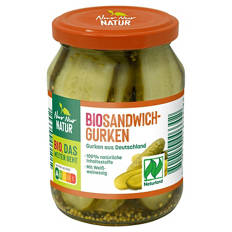 Bio-Gurkenvariationen 330 g, Sandwichgurken