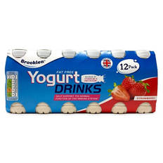 Fat Free Strawberry Yogurt Drinks 12 Pack