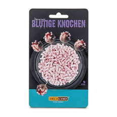 Halloween Zuckerdekor, blutige Knochen