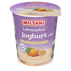 Joghurt laktosefrei 3,8 % 500 g, Pfirsich-Maracuja