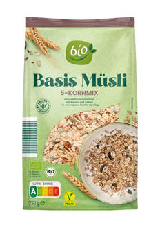 Bio-Basis Müsli 750 g, 5-Kornmix