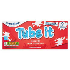Tube It Strawberry Yogurts 9 Pack