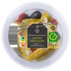 Mediterrane Antipasti 150 g, Grüne Pepperoni