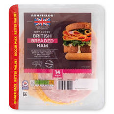 British Dry Cured Breaded Ham 14 Slices