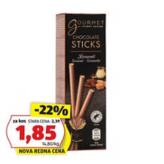 Deluxe čokoladne palčke, karamela