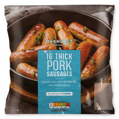 Thick Pork Sausages 16 Pack