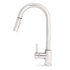 Miscelatore da cucina con doccetta estraibile, rotondo