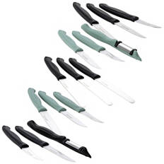 Küchenmesser 3-teilig, Grün, Messer/Schäler