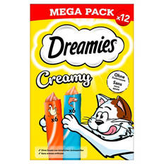Knuspertaschen / Dreamies 120 g, Creamy Huhn & Lachs