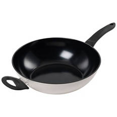 Poêles en céramique, 28 cm, wok, crème