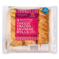 Cheese & Bacon Sausage Rolls 9 Pack