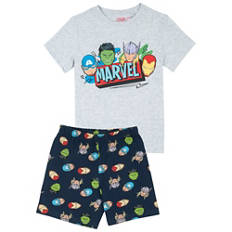 Pyjama court pour enfants sous licence, Marvel, gris/bleu foncé, 122/128