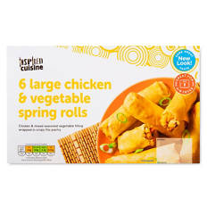 Large Chicken & Vegetable Spring Rolls 6 Pack