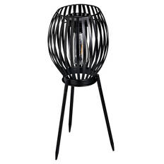 Solar LED-Stehleuchte, Streifen, Schwarz