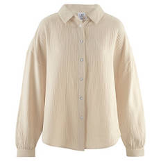 Damen Muselin Bluse, Beige, S 36/38