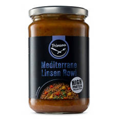 Proteingerichte im Glas, Mediterrane Linsen Bowl