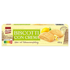 Creme gefüllte Biscuits 150 g, Zitrone