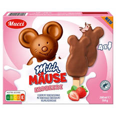 Milchmaus Stieleis 260 ml, Erdbeer