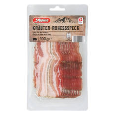 Lard en tranches, lard aux herbes