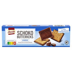 Schoko Butterkeks 125 g, Vollmilch