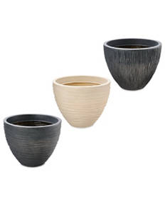 Grooved Plastic Planter