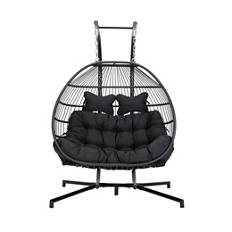 Hängesessel LOMA, 2 Sitzer Schwarz